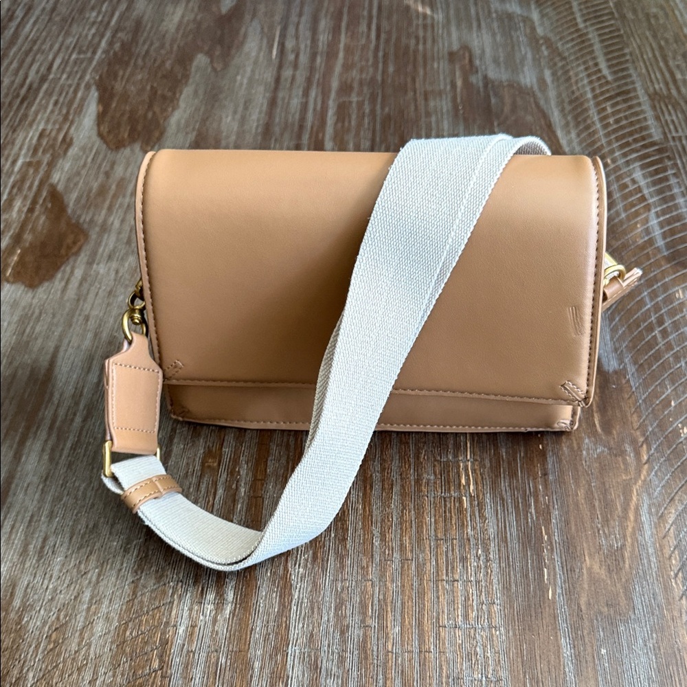 Zara Tan faux Leather Crossbody Bag